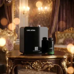 Care Aroma professional aroma diffuser machine with aroma oil bottle on decorative table
