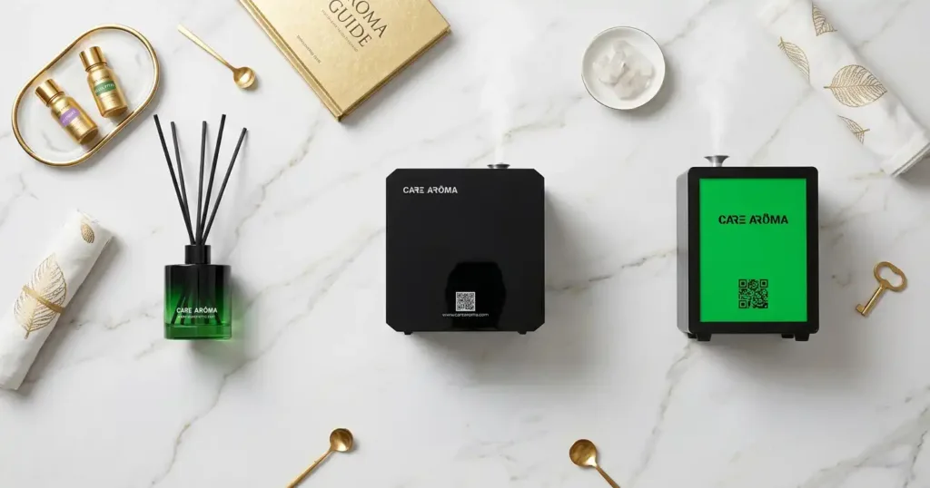 Types of aroma diffuser machines available in UAE — cold air, ultrasonic, HVAC, reed