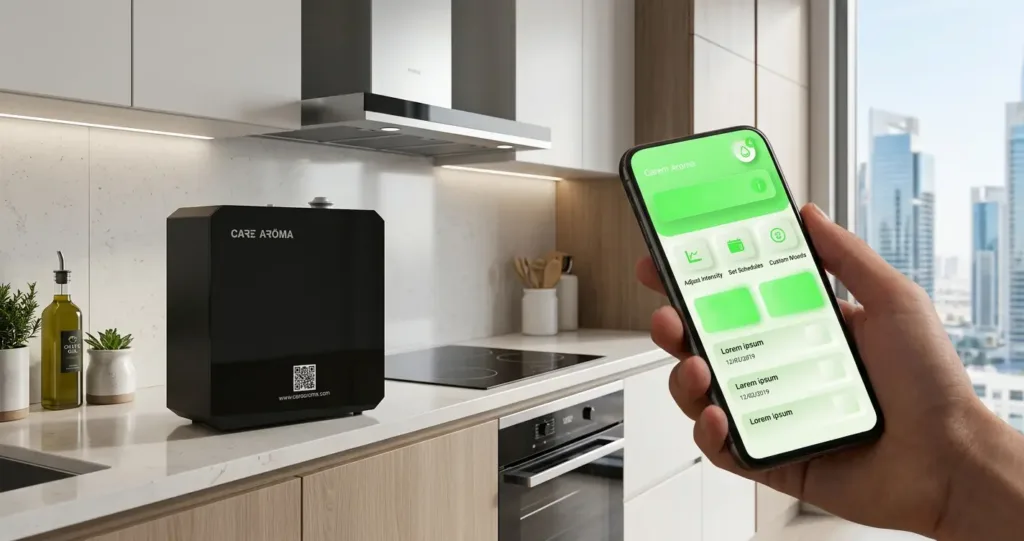 Smart scent diffuser UAE controlled via mobile app — Care Aroma aroma diffuser machine