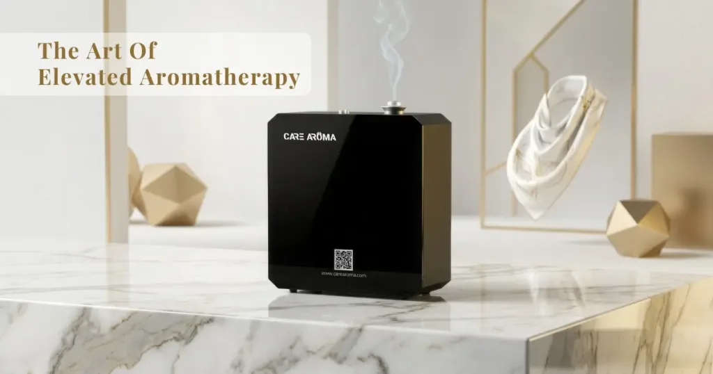Commercial scent diffuser machine Dubai hotel lobby — Care Aroma HVAC aroma diffuser UAE